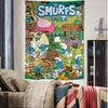 Cartoon SSmurfs Colorful Tapestry Wall Hanging Hanging Tarot Hippie Wall Rugs Dorm Wall Art Decor