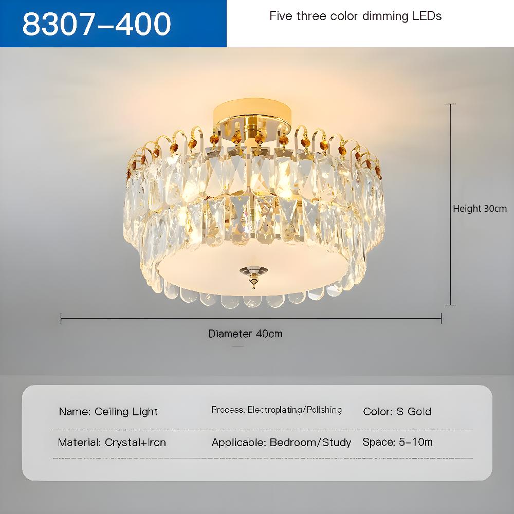 

Современная хрустальная люстра светодиодные потолочные светильники гостиная декор спальня потолочный светильник украшение дома подвесной светильник роскошь 3 color dimming