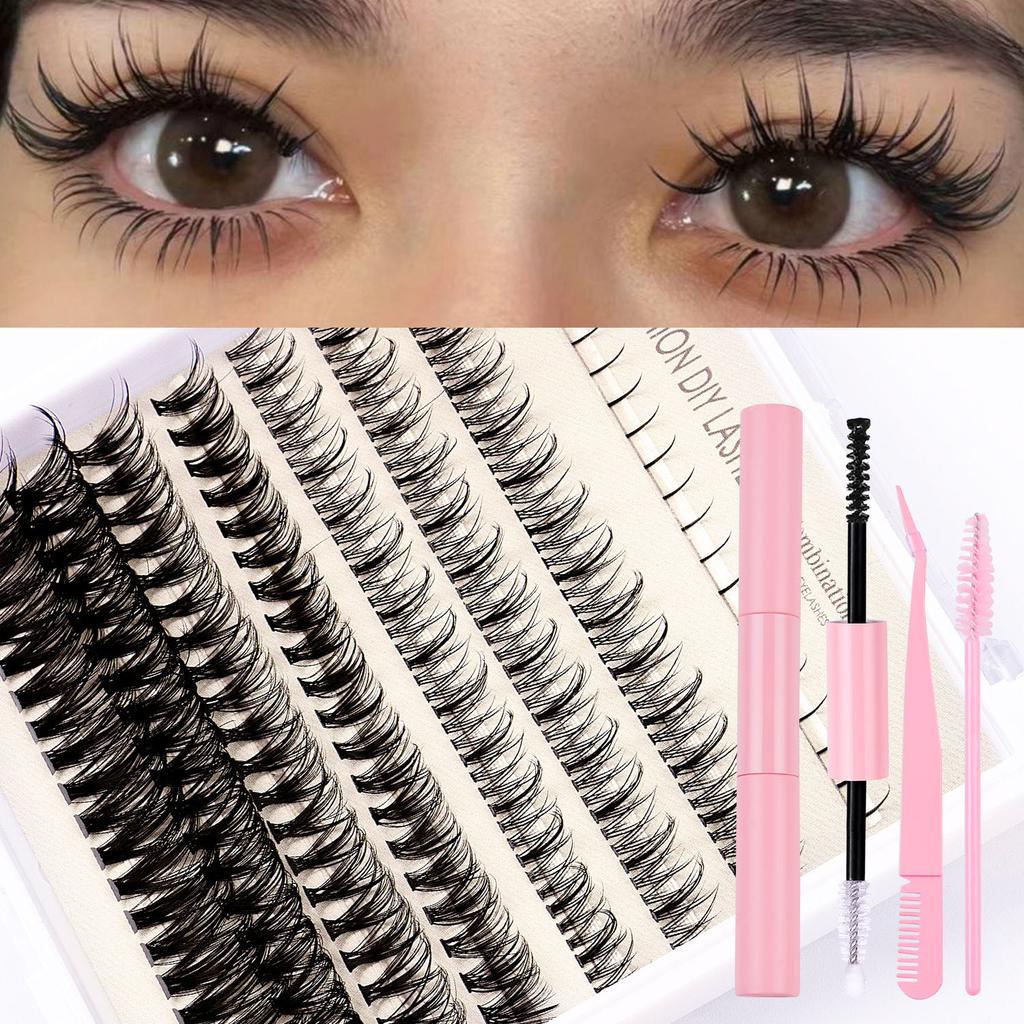 Diy Segmented Single-Cluster False Eyelashes Grafted Eyelashes Large-Capacity Combination Set Fried