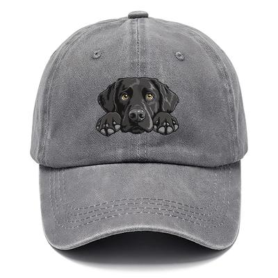 1pc Labrador Retriever Print Baseball Cap Lightweight Breathable Adjustable Snapback Hat with Curved Brim