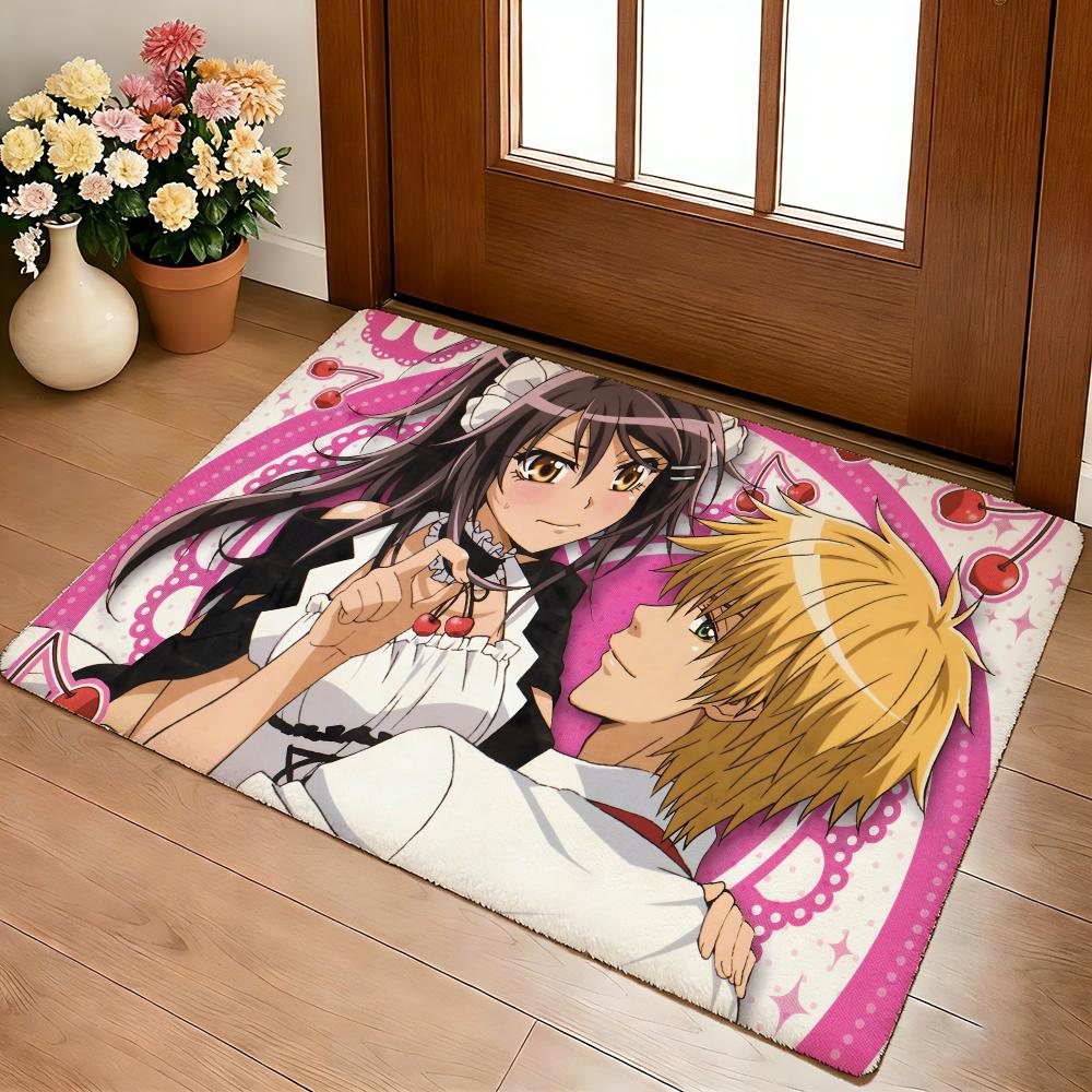 Anime Fun M-Maid SamaS Floor Mat Cozy Flannel Soft Thick Non-Slip Mat For Living Room Bedroom Kitchen Decor Rugs