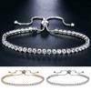 Luxury Cubic Zircon Single Row Pull Slider Bracelet Women Adjustable Bangle