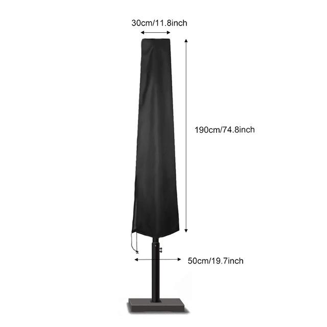 Waterproof Oxford Cloth Outdoor Banana Umbrella Cover Garden Patio Cantilever Parasol Rain Cover Sunshade Umbrella Dust Cover