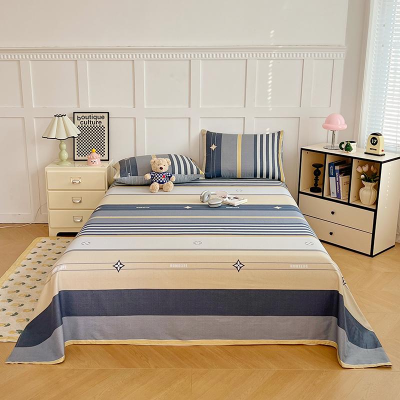 100% Cotton Floral Printing Bed Sheet Comfortable Skin Friendly Queen Flat Sheets for Bed High Quality Pure Cotton Bedsheet King