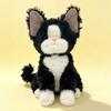 26-40Cm Cartoon Devon Cat Plush Doll Pillow Black Grey Cute Sitting Cat Animal Stuffed Toy Home Decoration Gift For Children