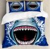 Shark Duvet Cover Set Types of Sharks Pattern Duvet Cover Set Bedclothes Pillowcase Double Queen King Size Polyester Bedding Set