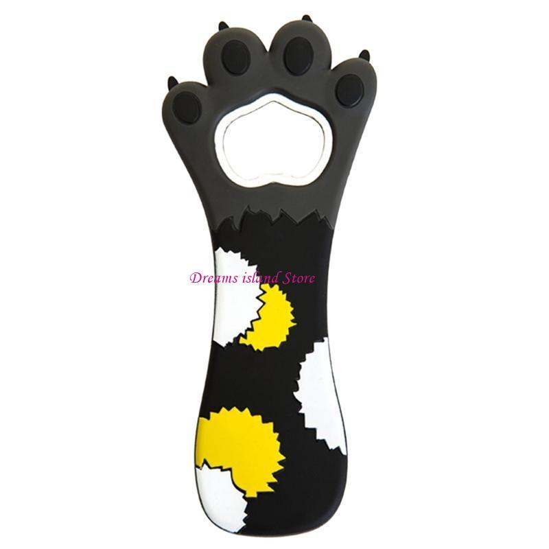 Paw Bottle Opener Magnet- Refrigerator Magnet- Silicone Metal Bottle Opener for Beer Bartender- Kitchen Barware- HX6C