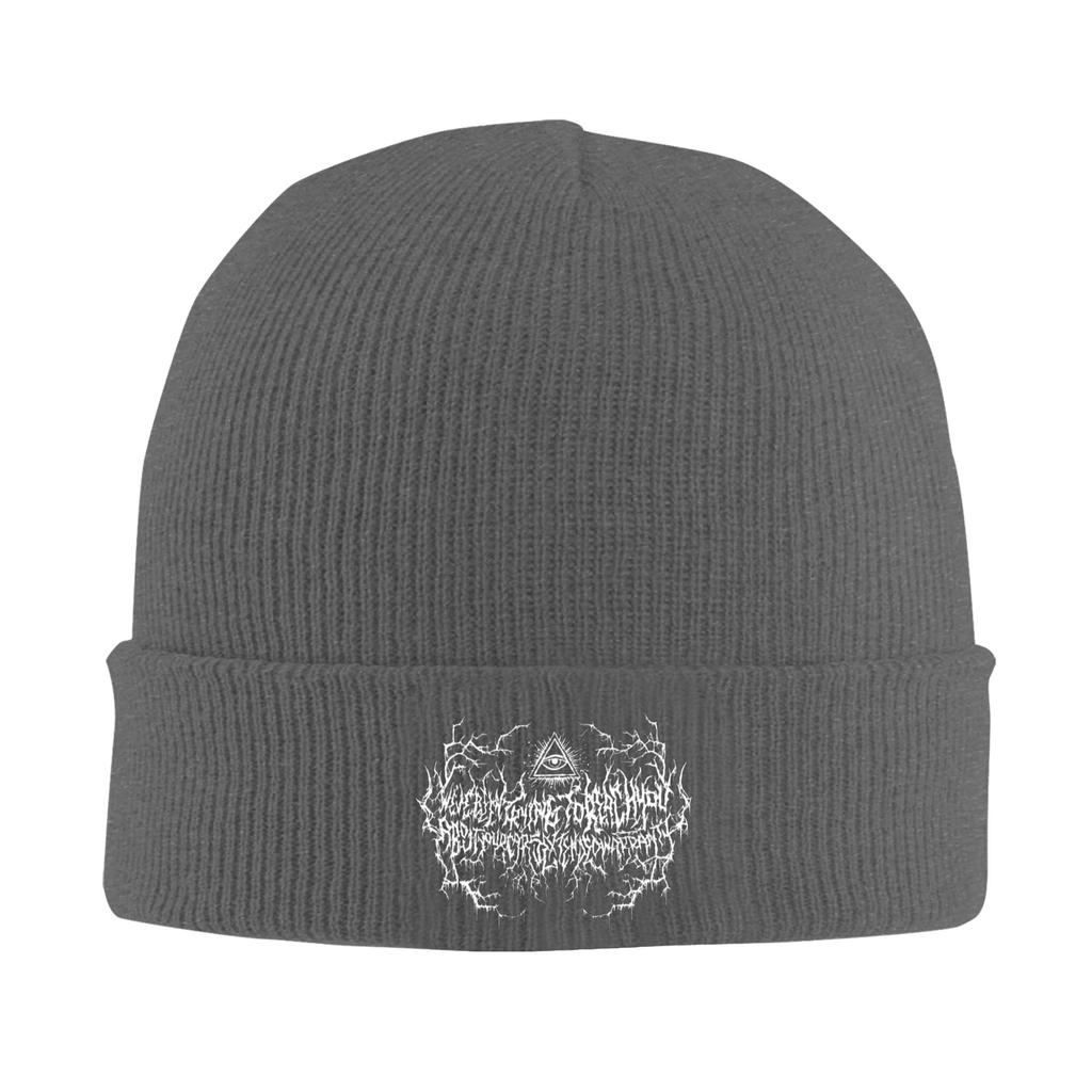Death Metal Logo Warm Knitted Cap Winter Knit Bonnet Hat Skullies Beanies Hip Hop Caps for Unisex
