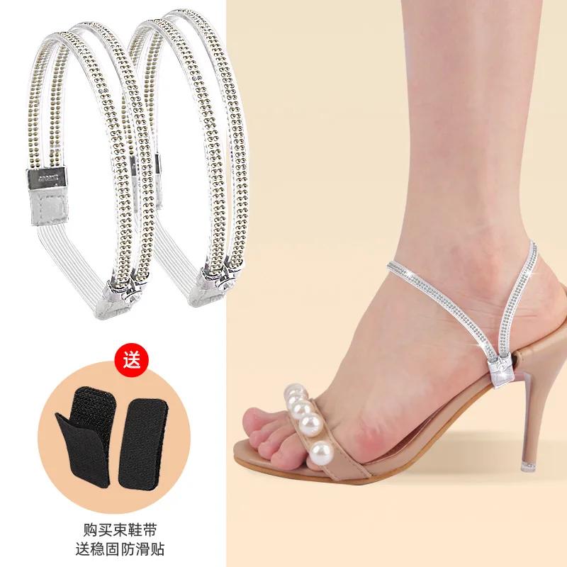 1 Paar Mode Damen Neue Schnürsenkel für High Heels Rutschfeste Verstellbare Riemen Schuhe Schnallen Schuhe Band Zubehör Dekoration