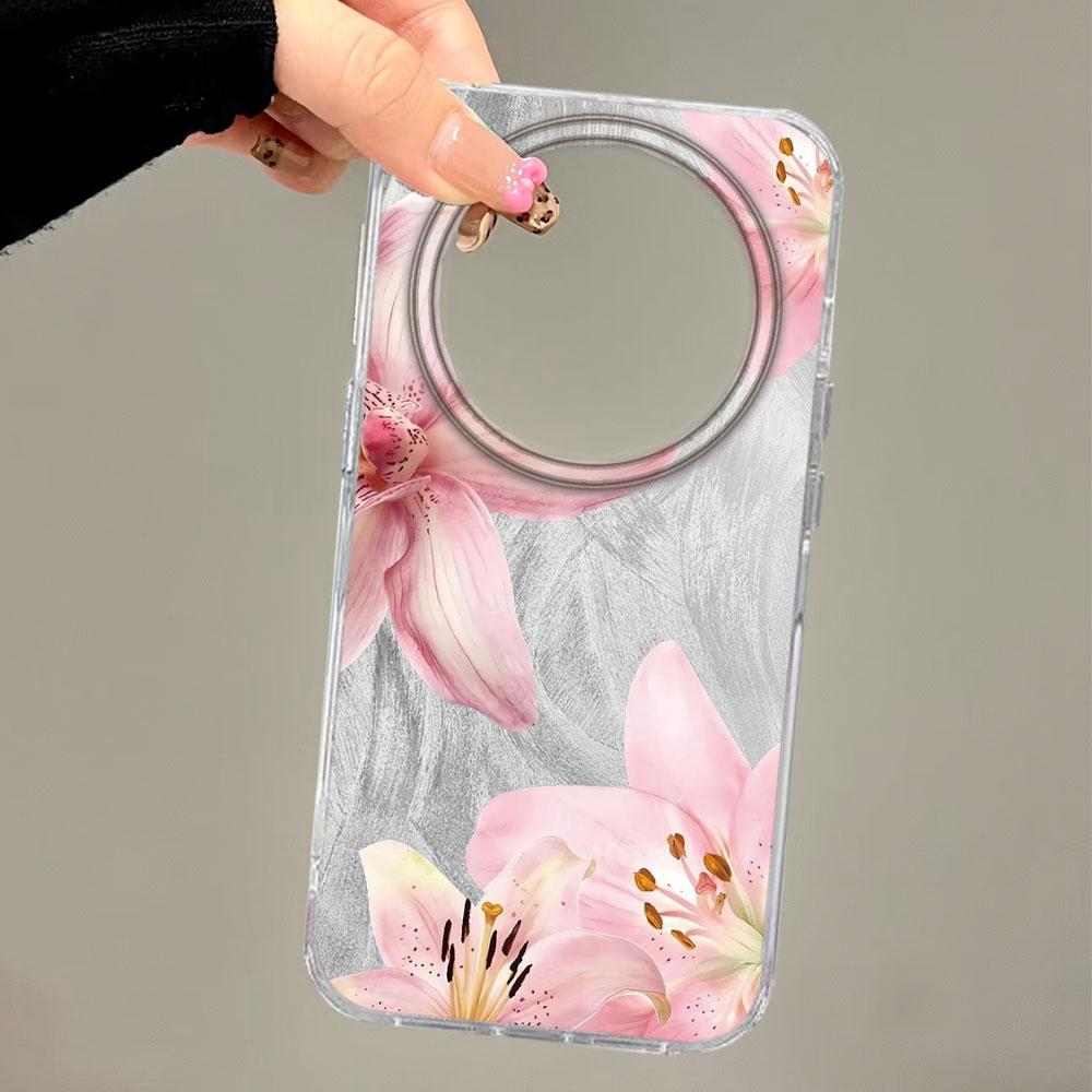 Pink Lily Flower Hard Back Print for Honor 400 Lite 200 Pro X9c X7c X8b X9b X8c X9a 90 Smart X6c X6 X7b X8a X7d Phone Case Cover