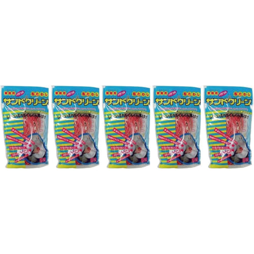 Asahi Sun Red Sand Clean Cloth Scrubbers, Set of 5, Medium (Large) JTW11001