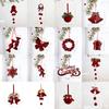 Christmas Bell Tree Decor Red Velvet Material Festive Home Window Embellishments