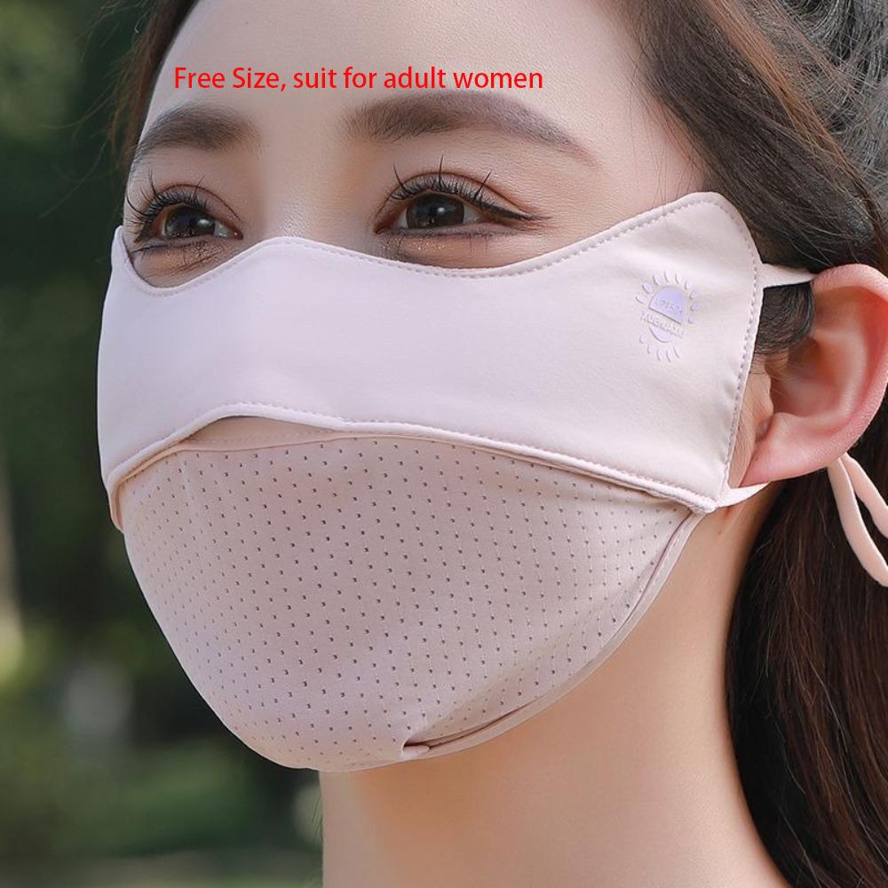 Breathable Ice Silk Mask Washable Riding Face Mask Protect The Corners of The Eyes