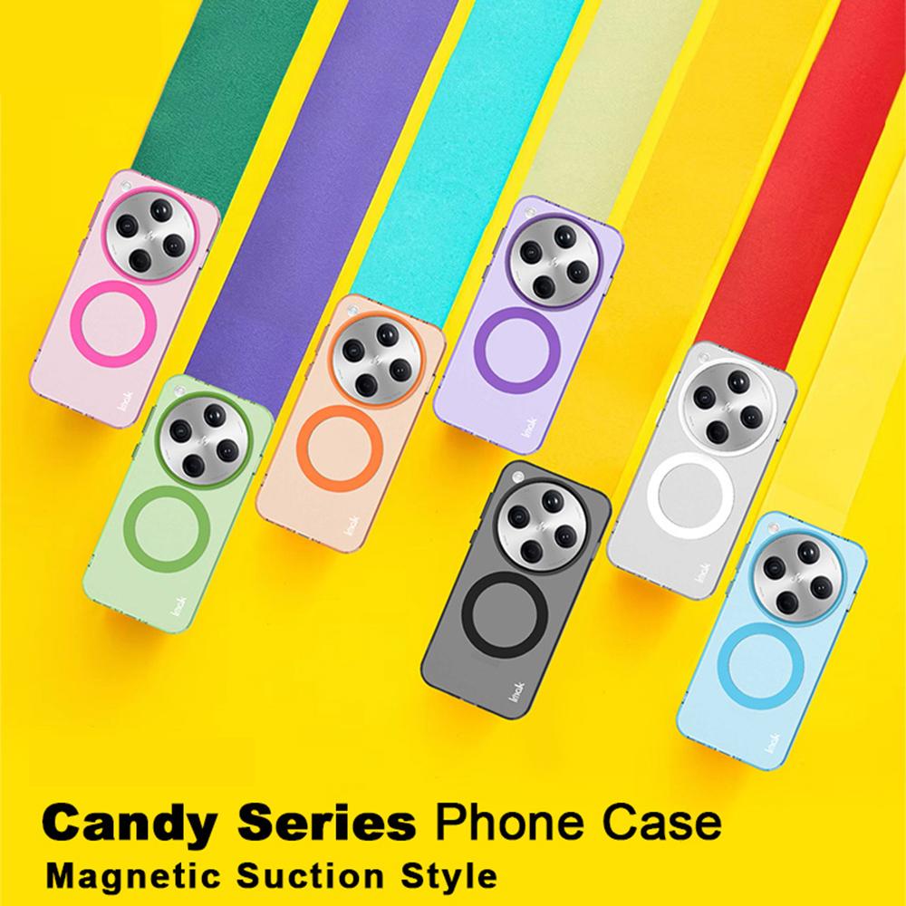 

IMAK For Oppo Find X8 5G Case Compatible with MagSafe Candy Color Anti Drop TPU+PET Back Cover Black