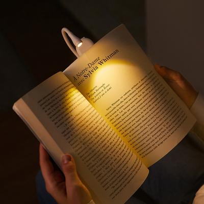 Wiederaufladbare Buch-Leselampe, LED-Leselampe mit Klemme, 360° verstellbarer Hals, 3 Farben