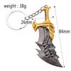 Retro God of War 4 Kratos Sword Keychain Punk Pendant Men's Jewelry Souvenir Trinket - Stylish Keyring Accessory