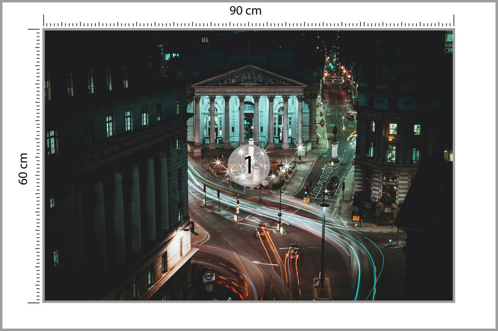 Photomural London At Night Smooth Vinyl 90x60