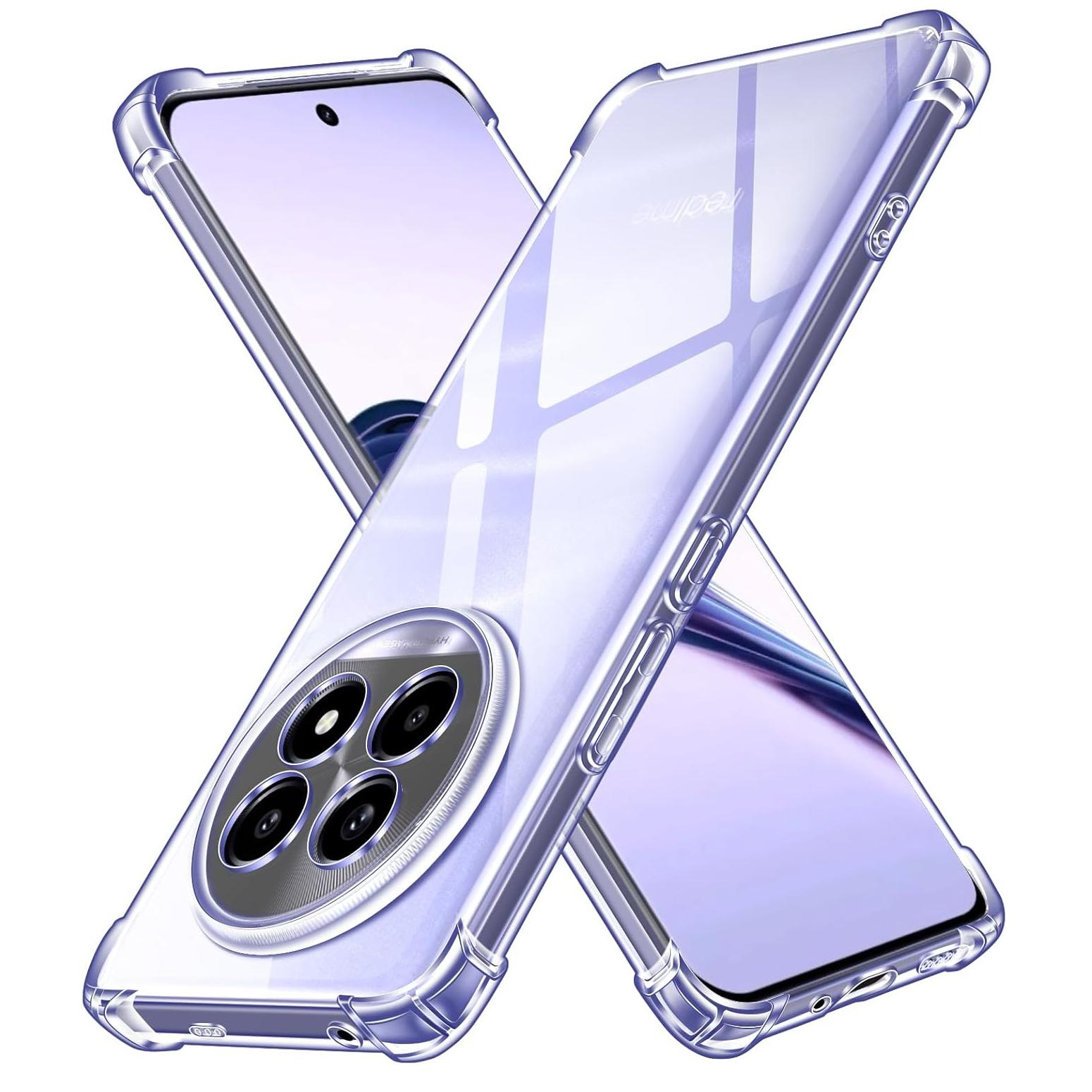 

Прозрачный чехол из ТПУ для Realme 13 Pro+ 5G 12 Pro Plus 5G Защитная крышка Ударопрочный бампер с четырьмя углами Coque Fundas Realme 12 5G прозрачный