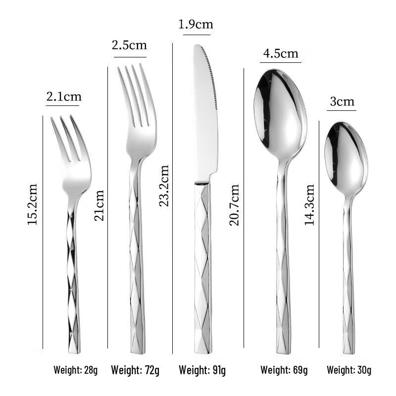 Abay 304 Stainless Steel Western Cutlery Set