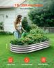 Metal Raised Garden Bed, 1.8 X 0.9 X 0.3 M Outdoor Galvanized Planter Garden Box, Open Bottom Design, Large Planter Raised Bed for Growing Vegetables,