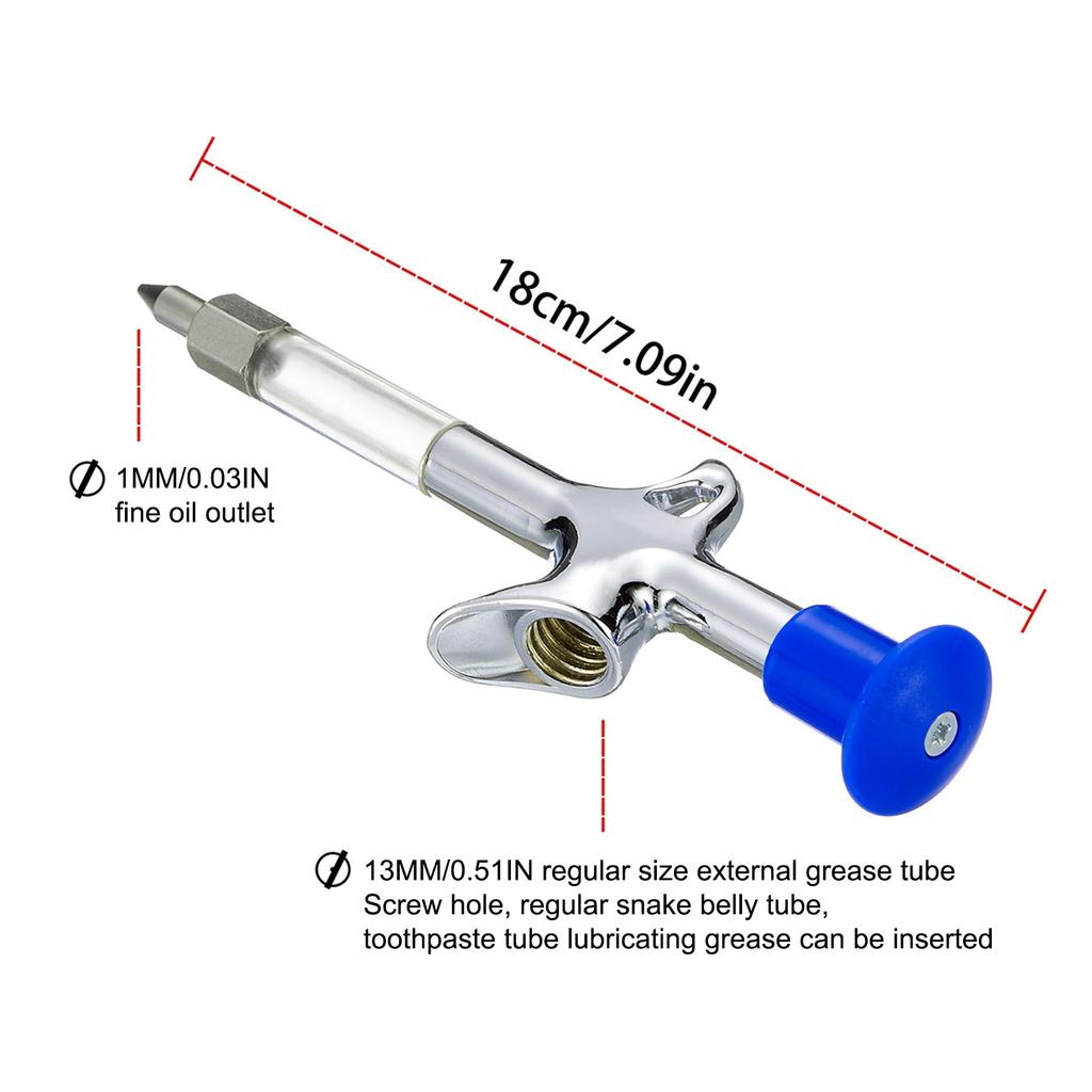 Bicycle Grease Gun Lubrication Tool Zinc Alloy Manual Pump for Mountain Bike Hub Bottom Bracket Bearings