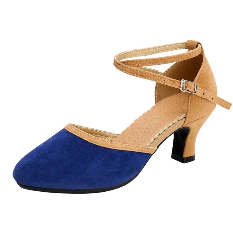 Elegant Glitter Closed Toe Ballroom Dance Shoes for Women Tango Latin Salsa Dancing Shoes for Women Zapatillas De Ballet