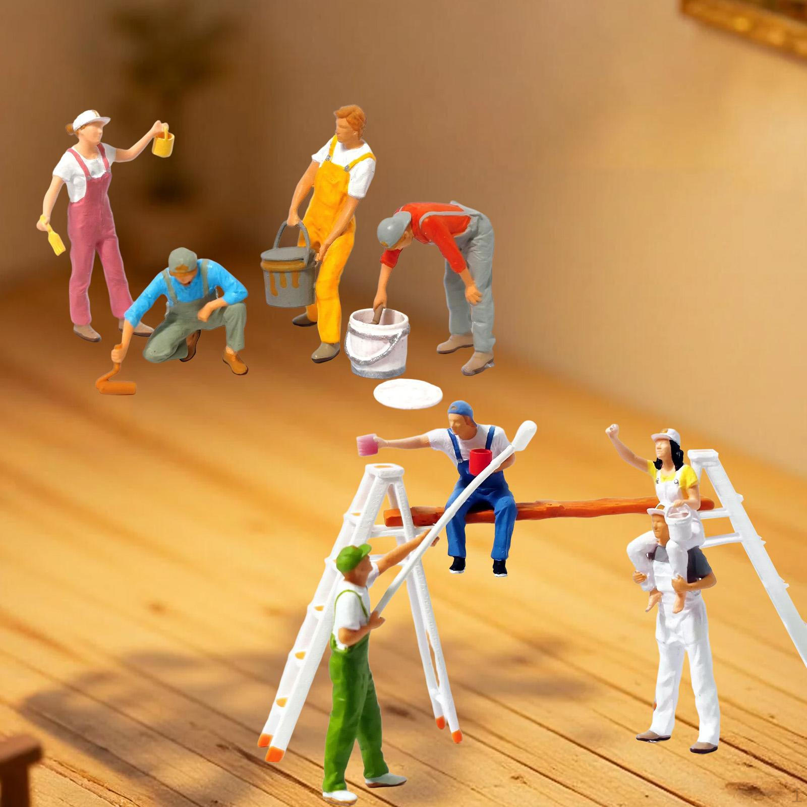 

Миниатюрные фигурки Модель Художник Диорама Фигурка Коллекционные Мини Крошечные Люди Фигурка для Микро 1 87