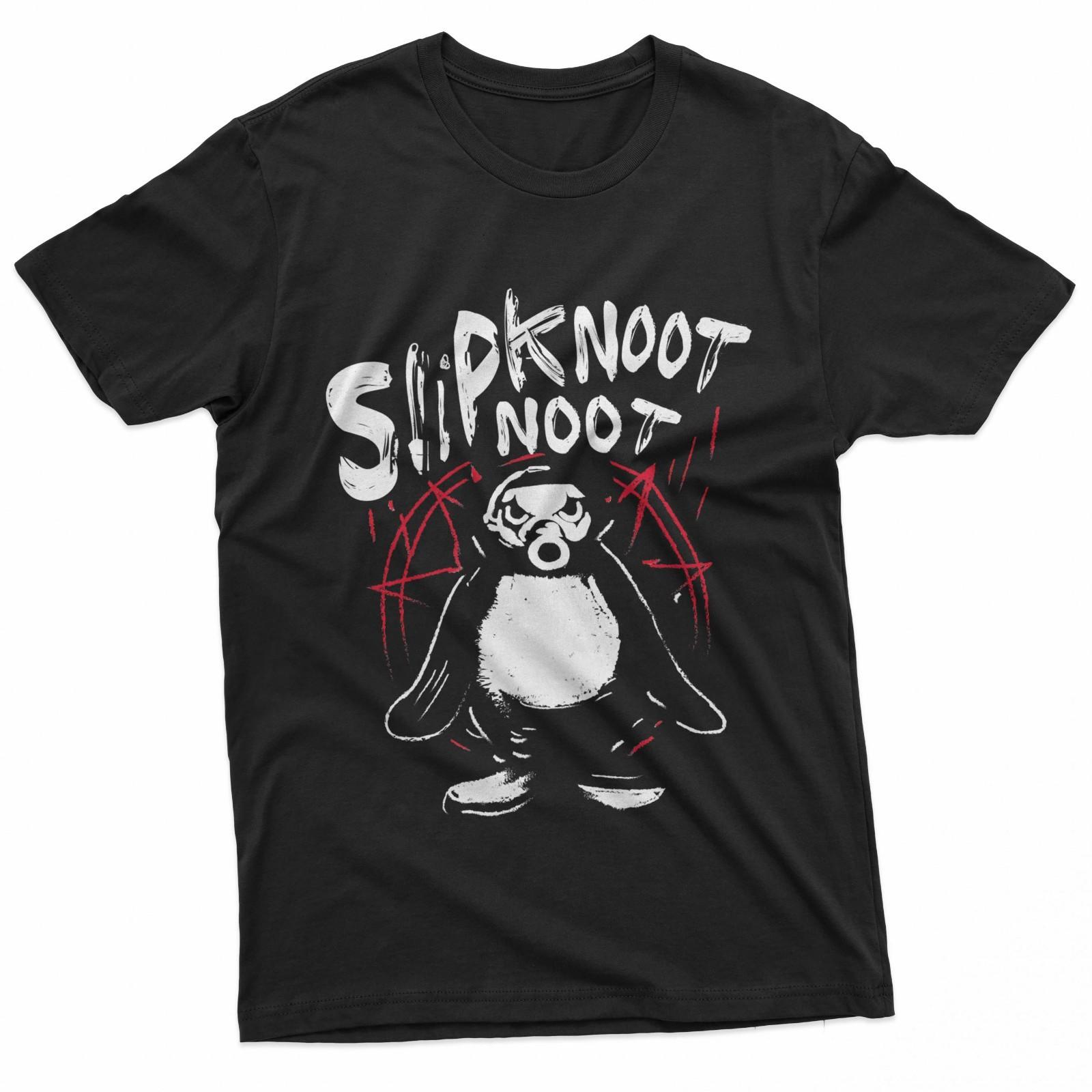 Slipknoot Noot Penguin Death Metal Goth Hard Rock T-Shirt S разноцветный