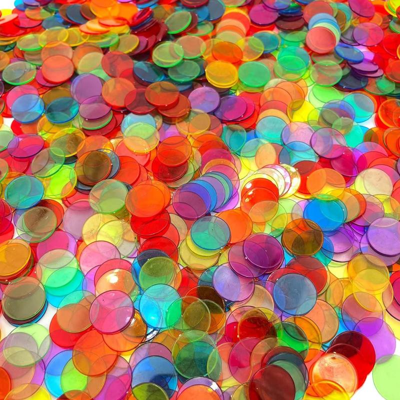 

Transparent Bingo Counting Chips Size 19Mm Learning Resources Kids Montessori Educational Toys Classroom Teaching Supplies (As shown-32911)-