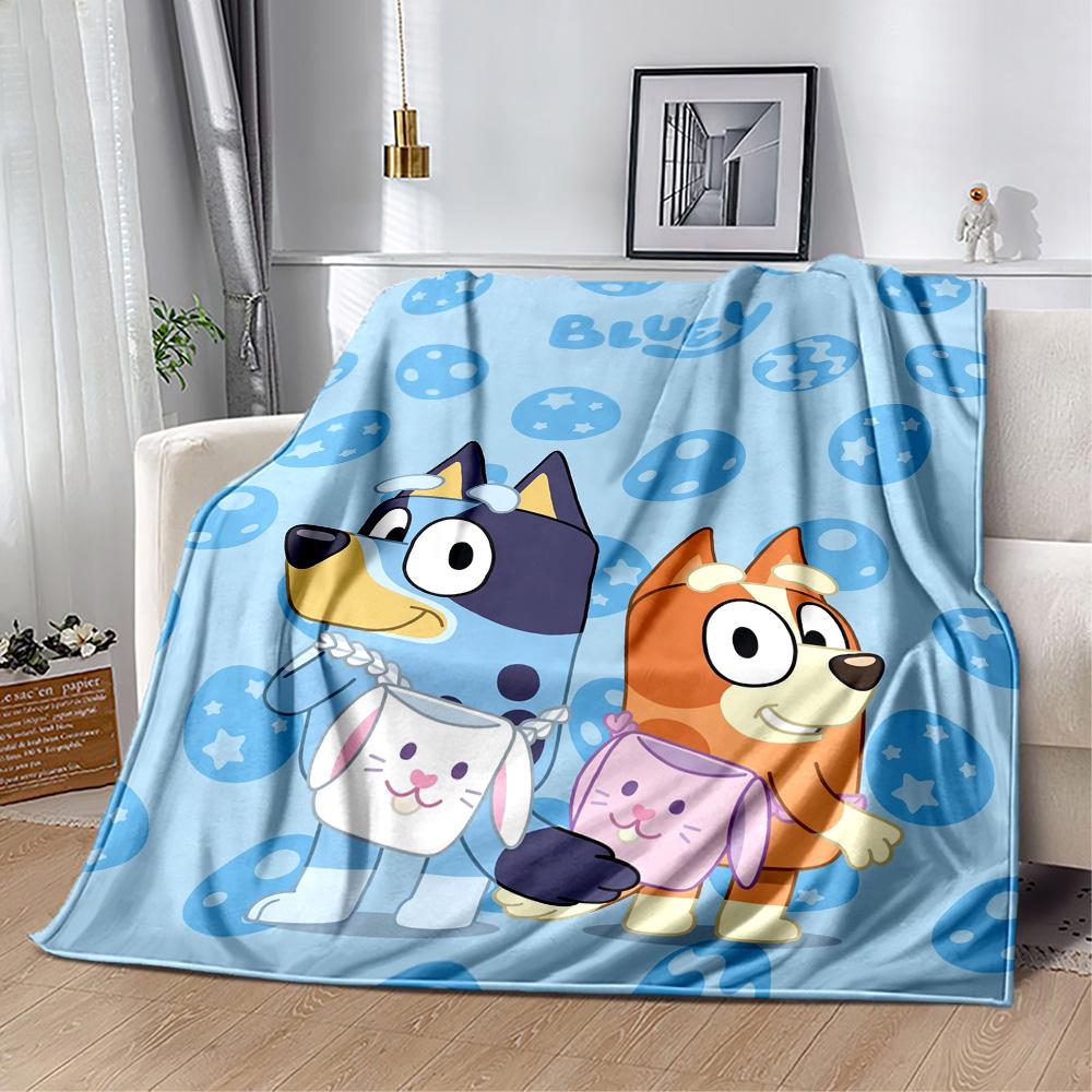 Bluey Friends Adventure Blanket Soft Warm Cozy Perfect for Sofa Office Livingroom Four Seasons Universal Modern Gifts For Family Or Friends