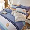100% Cotton 3 Piece Duvet Cover Set with 2 Pillowcases for Single Double Queen King Size Bedding