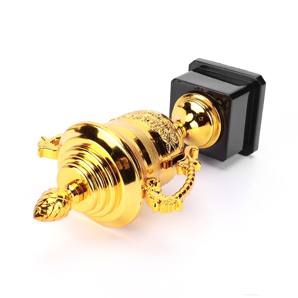 Gold Plastic Trophy Gold Trophy Cup with Lid Basketball Football Trophy Rose Pattern Winners Award Trophy for Winner Kids Adults