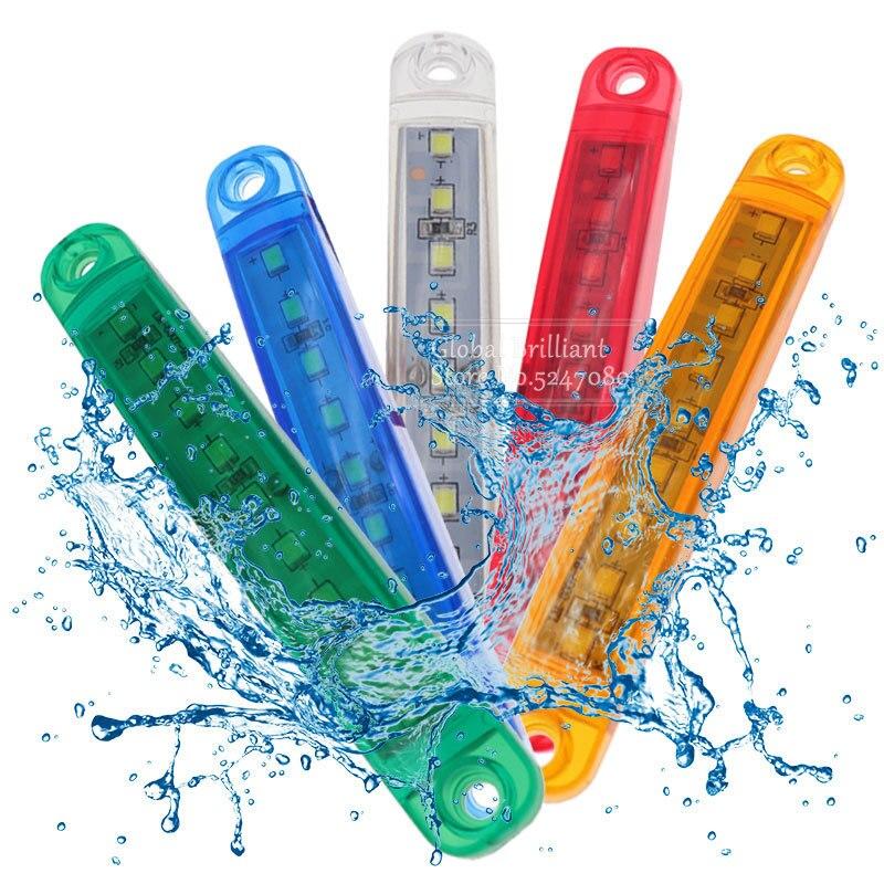 2x 9LED White+Amber+Red+Green+Blue 24V Waterproof Lights Side Marker Light Tail Indicator Parking Lamps Bus/Truck/Trailer/Truck