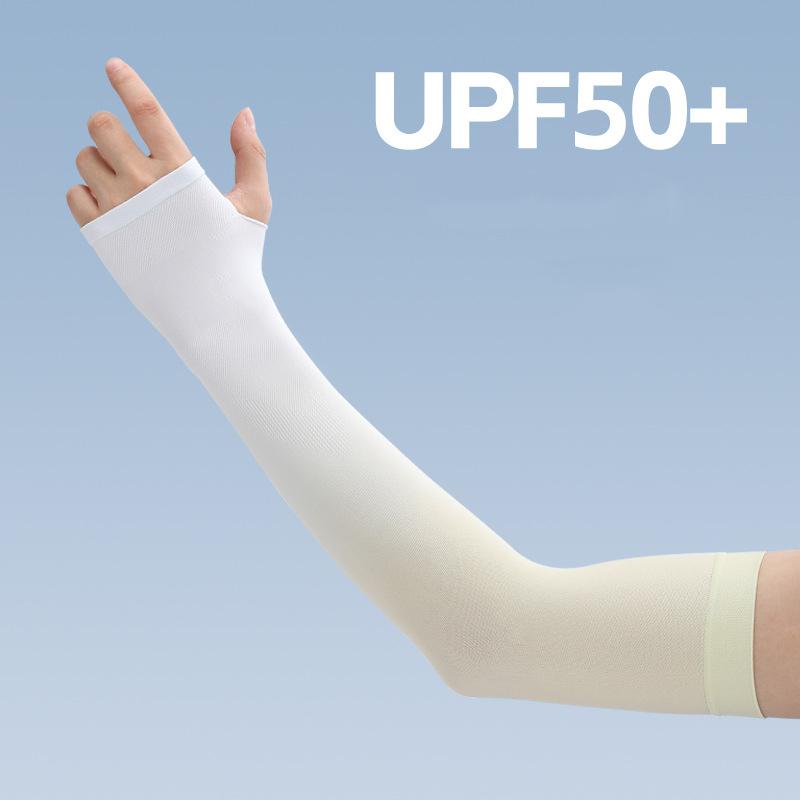 New Gradient Cool Arm Warmers For Women Girls Summer Soft Driving Sunscreen Long-Sleeved Outdoor Solid Color Riding Sleeves