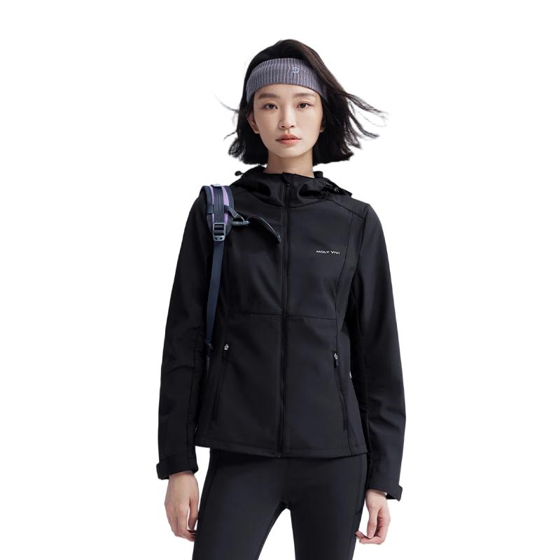 

Женская приталенная куртка-софтшелл с капюшоном MOLY VIVI XL