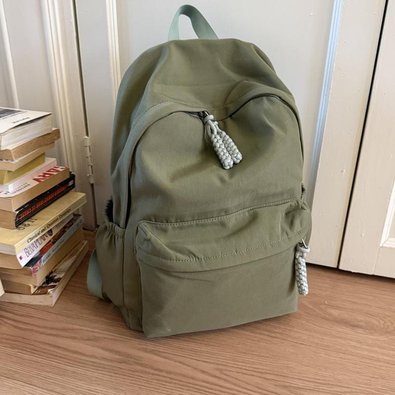 

Рюкзак женский большой вместимости повседневный универсальный простой рюкзак для школы для учениц средней и старшей школы для альпинизма и путешествий зелёный