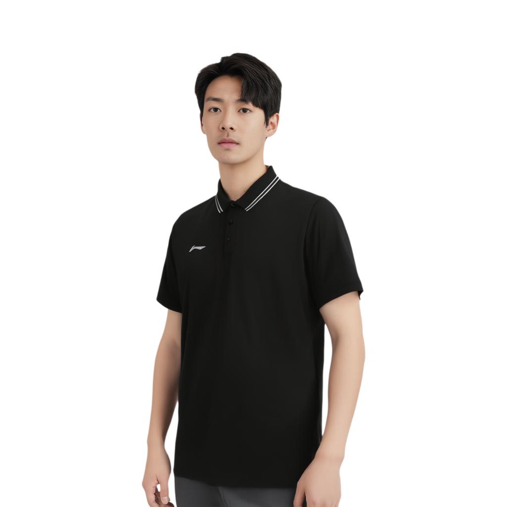Li Ning Fitness Series Polo Shirts Men's Polo Collar Moderate Straight Fit APLT077-4