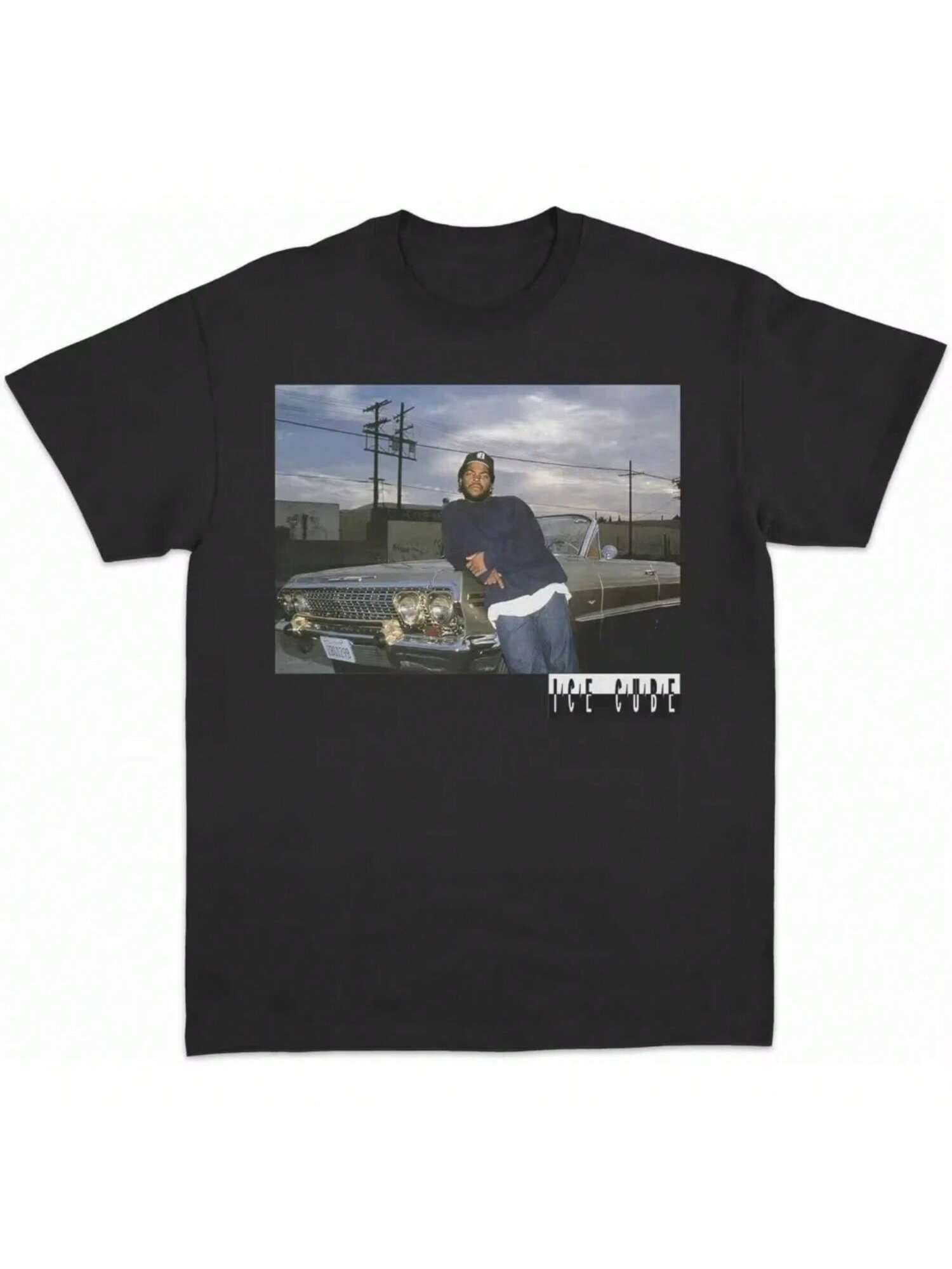 

Ice Cube Retro Style Men s T-Shirt Small Hip Hop Rap Shirt Printed T-Shirt Crew Neck Streetwear Short Sleeve T-Shirt S