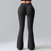 Pantaloni a zampa da yoga con sollevamento dei glutei da donna, sportivi da fitness, gamba larga, micro-pantaloni, vita alta, ad asciugatura rapida, pantaloni da yoga