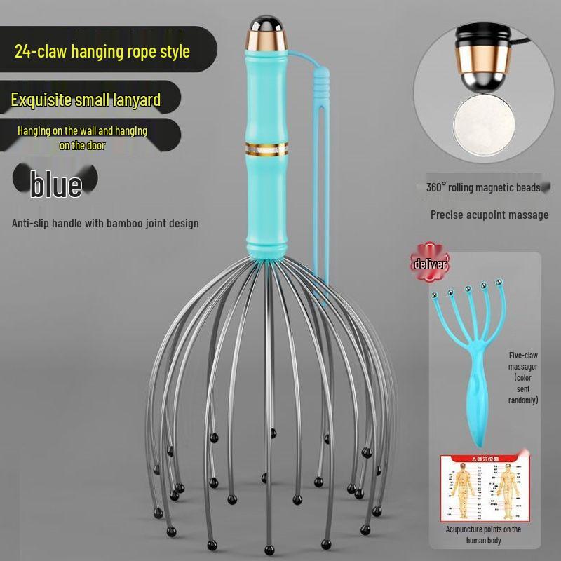 Octopus 24-Claw Scalp Massager Roller: Head Scratcher & Itch Relief Tool