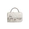 Qianmo Chuqing Small Square Bag Niche Design Pearlescent Fabric Diamond Checkered Handbag Bag Women's Crossbody Bag Daily Outing