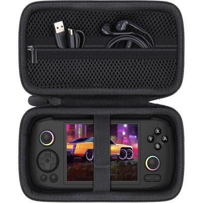 Khanka Storage Case for Anbernic RG406H, Unisoc T820 Handheld Game Console, and Whatsko RG 406H Portable Handheld Game Console, Black (Case Only)