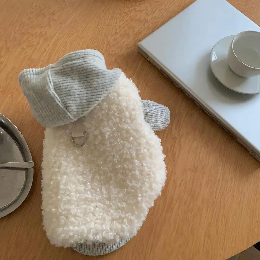 

Двуногие домашние животные со шляпой, пальто, модный дизайн, зимние теплые костюмы для маленьких и средних собак, хлопковая одежда для щенков, жилет для чихуахуа XS