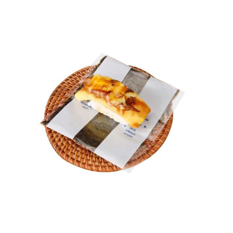 200Pcs Sushi Roll Packaging Sheet Film Japanese Style Food Grade Plastic Easy Tear Food Display Convenience Bag
