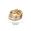 Stainless steel stacked three-ring plain ring ring women's personality ring titanium steel hand jewelry rings