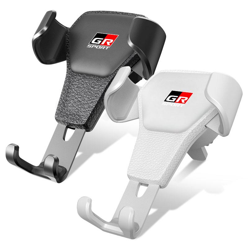 GR Gazoo Racing Car Phone Holder Air Vent Clip Mount Mobile GPS Cell Phone Stand For Toyota Rav4 GR TRD Avalon Land Cruiser Camry
