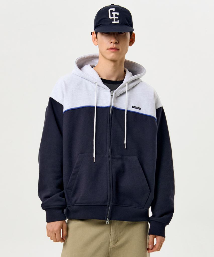 Garden Express Color Block Hood Zip-Up (Navy)