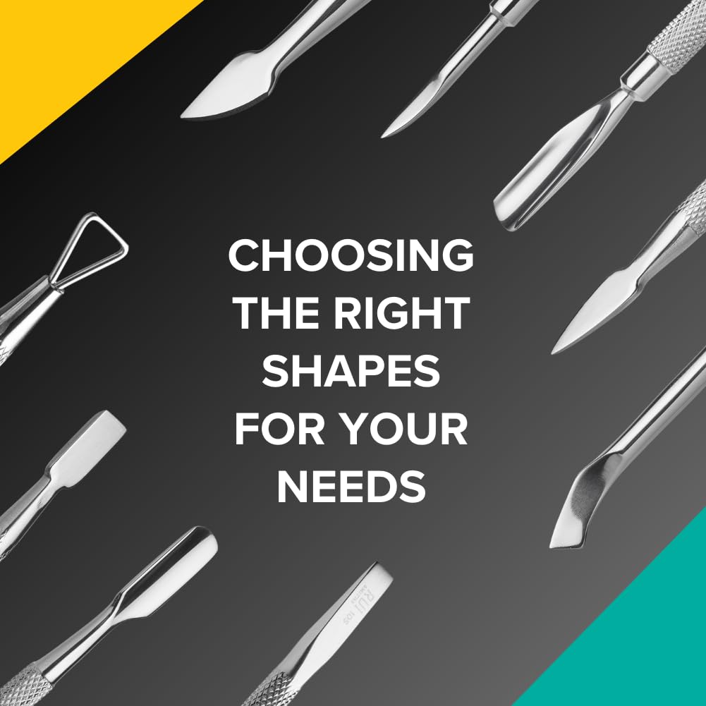 Rui Smiths Pro Cuticle Pusher Stainless Steel Manicure Tool Style 101 2-End - -