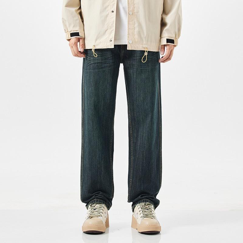 

Новые весенние джинсы в японском стиле, прямые, из денима, для города 40