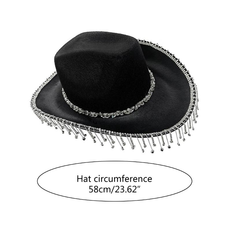 Western Cowboyhut Brillen für Brautparty Cowgirl Kopftuch Kostümset Damen Kopfbedeckung Nachtclub Halloween Outfit